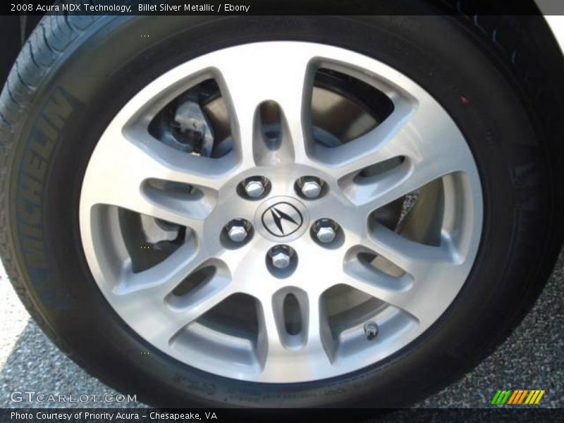 Billet Silver Metallic / Ebony 2008 Acura MDX Technology