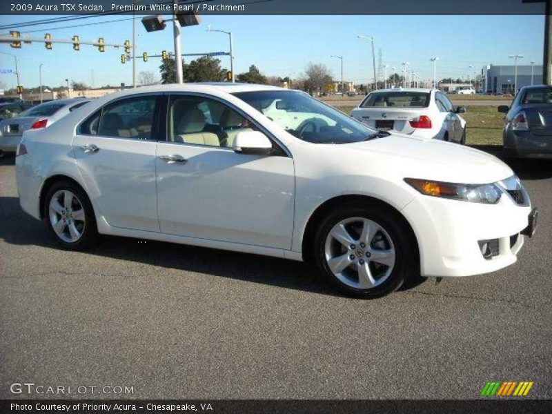 Premium White Pearl / Parchment 2009 Acura TSX Sedan