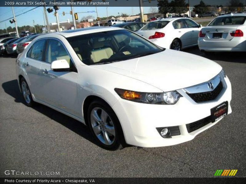 Premium White Pearl / Parchment 2009 Acura TSX Sedan