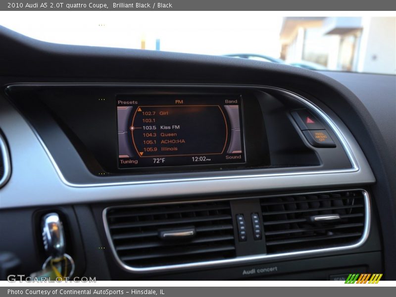 Brilliant Black / Black 2010 Audi A5 2.0T quattro Coupe