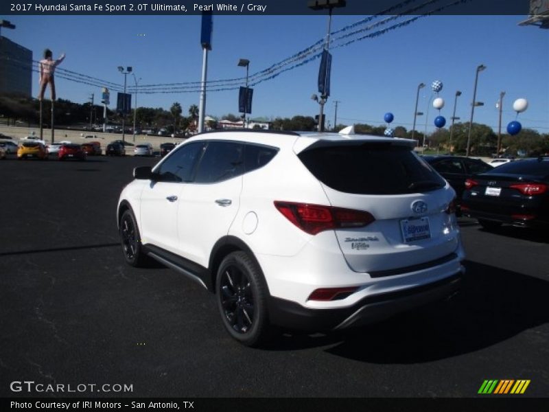 Pearl White / Gray 2017 Hyundai Santa Fe Sport 2.0T Ulitimate
