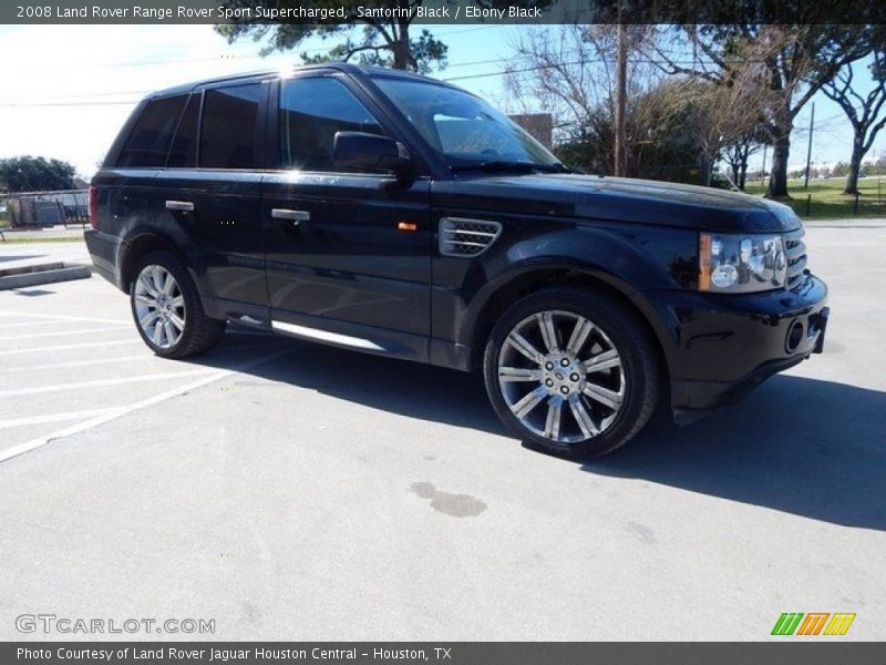 Santorini Black / Ebony Black 2008 Land Rover Range Rover Sport Supercharged