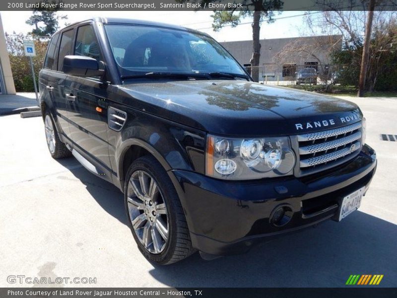 Santorini Black / Ebony Black 2008 Land Rover Range Rover Sport Supercharged