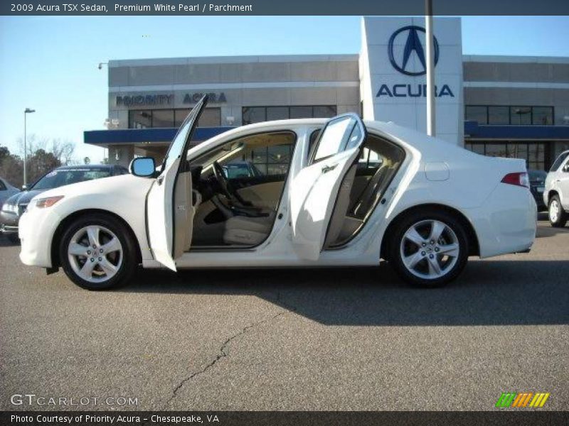 Premium White Pearl / Parchment 2009 Acura TSX Sedan