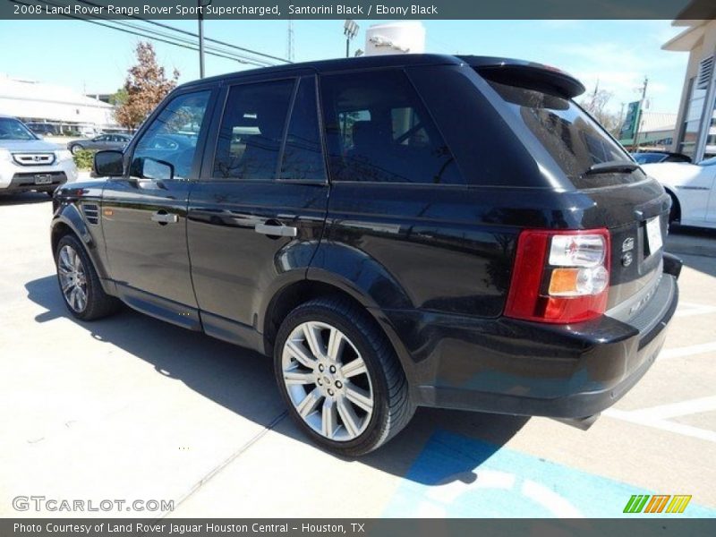 Santorini Black / Ebony Black 2008 Land Rover Range Rover Sport Supercharged