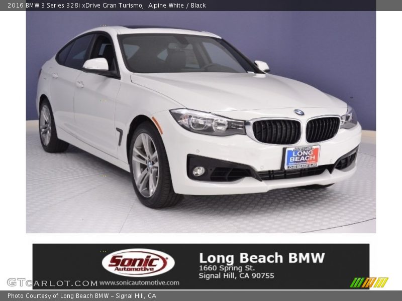 Alpine White / Black 2016 BMW 3 Series 328i xDrive Gran Turismo