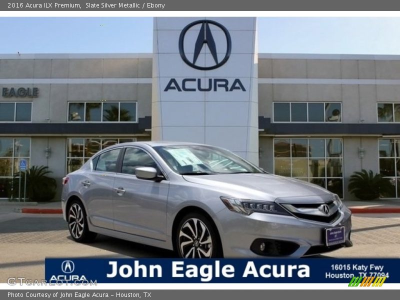 Slate Silver Metallic / Ebony 2016 Acura ILX Premium