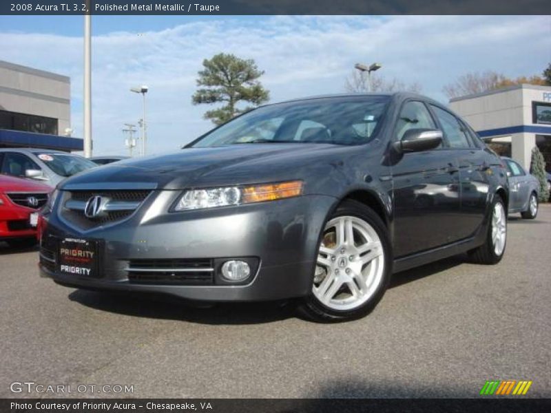 Polished Metal Metallic / Taupe 2008 Acura TL 3.2