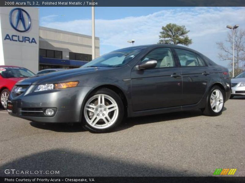 Polished Metal Metallic / Taupe 2008 Acura TL 3.2