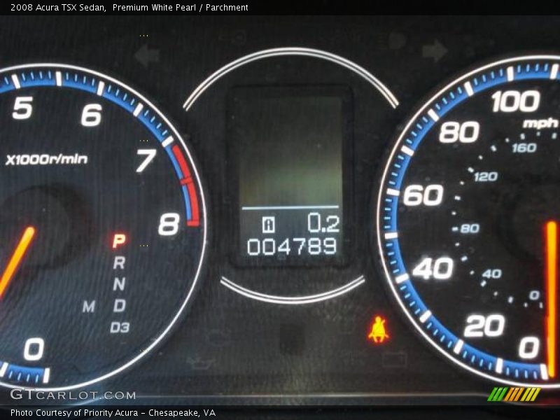 Premium White Pearl / Parchment 2008 Acura TSX Sedan