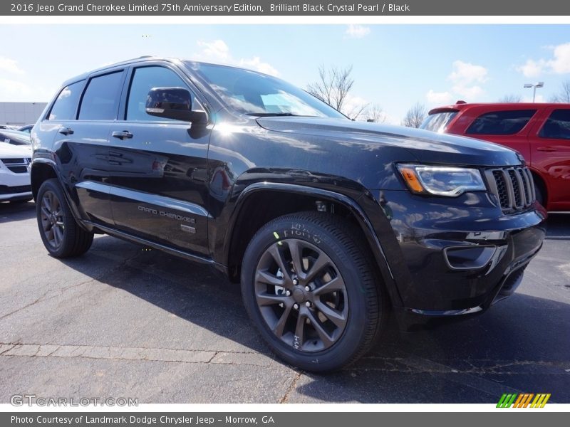 Brilliant Black Crystal Pearl / Black 2016 Jeep Grand Cherokee Limited 75th Anniversary Edition