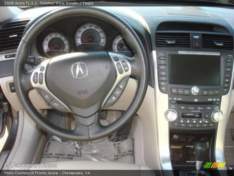 Polished Metal Metallic / Taupe 2008 Acura TL 3.2