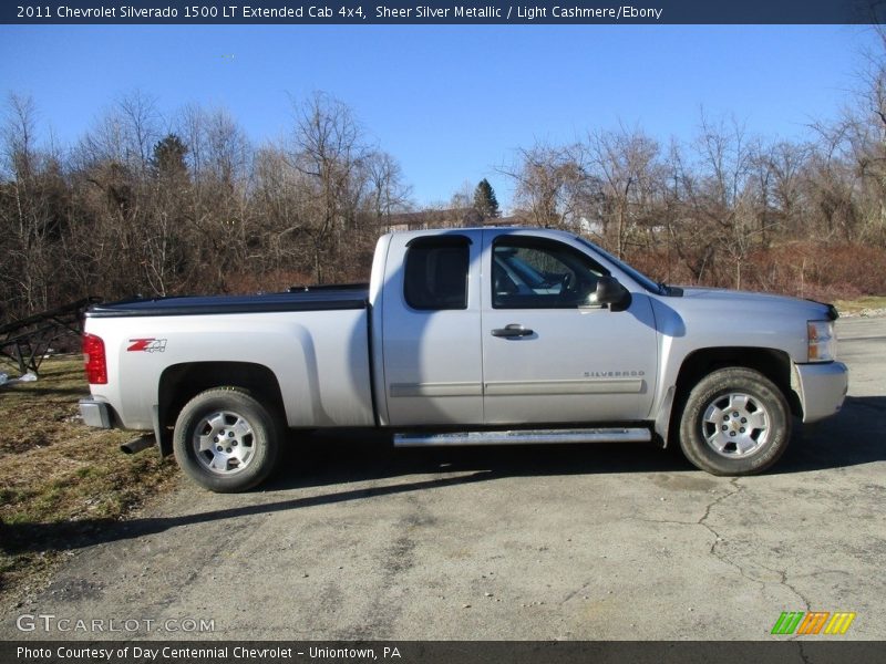 Sheer Silver Metallic / Light Cashmere/Ebony 2011 Chevrolet Silverado 1500 LT Extended Cab 4x4