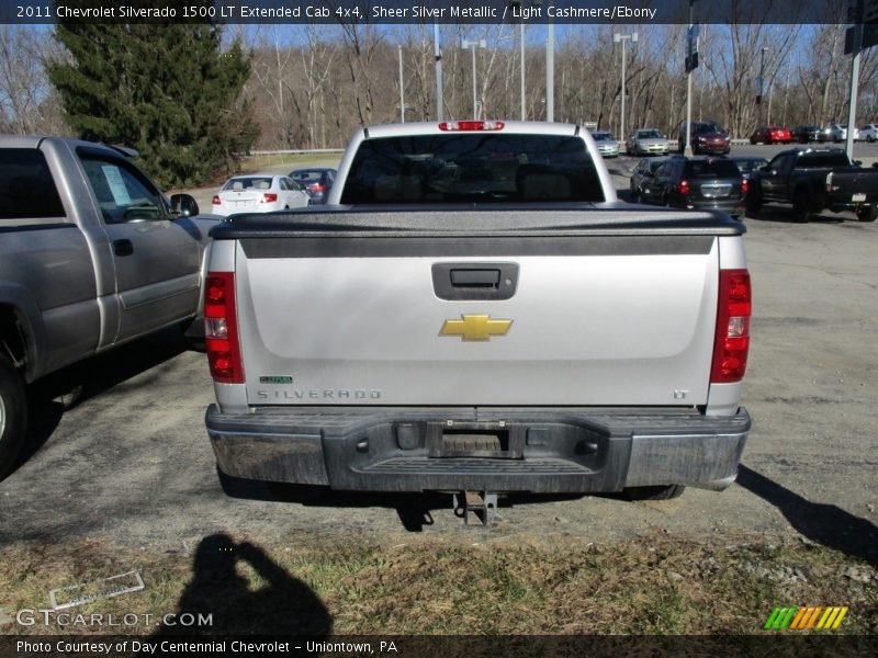 Sheer Silver Metallic / Light Cashmere/Ebony 2011 Chevrolet Silverado 1500 LT Extended Cab 4x4