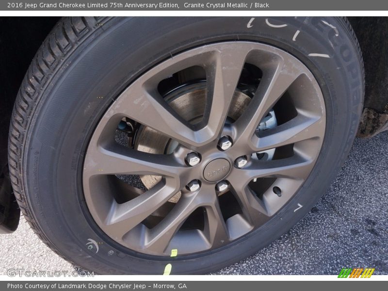 Granite Crystal Metallic / Black 2016 Jeep Grand Cherokee Limited 75th Anniversary Edition