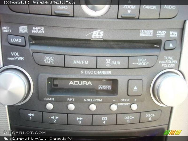Polished Metal Metallic / Taupe 2008 Acura TL 3.2