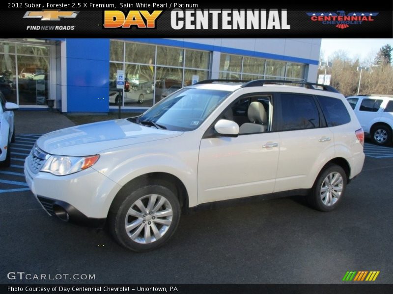 Satin White Pearl / Platinum 2012 Subaru Forester 2.5 X Premium