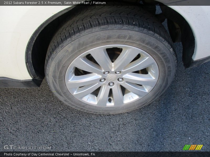 Satin White Pearl / Platinum 2012 Subaru Forester 2.5 X Premium