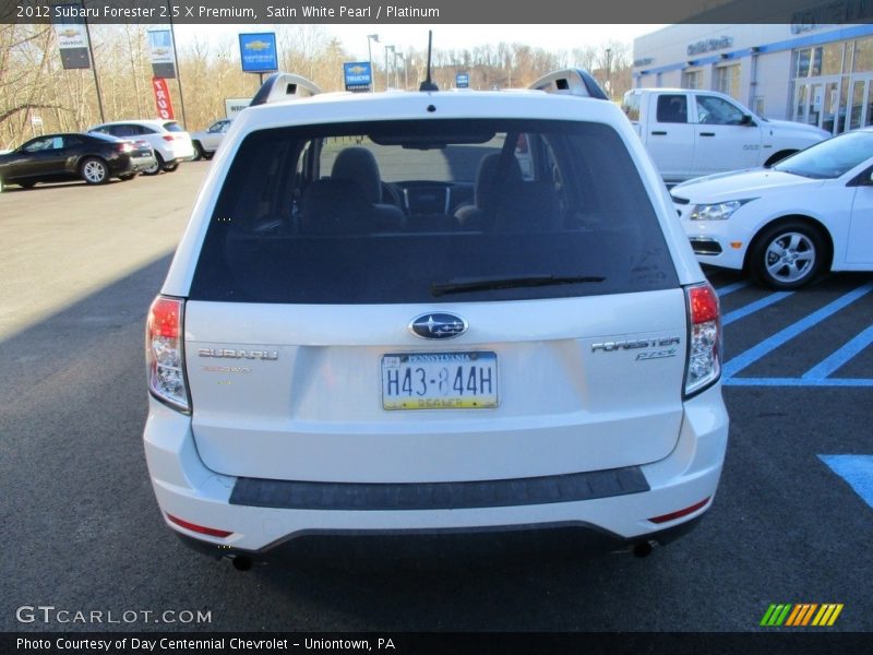 Satin White Pearl / Platinum 2012 Subaru Forester 2.5 X Premium