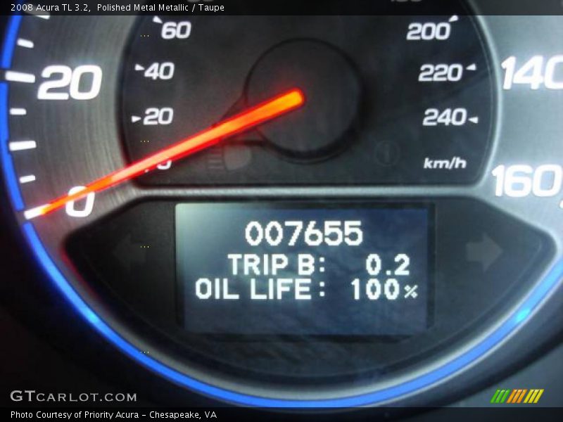 Polished Metal Metallic / Taupe 2008 Acura TL 3.2