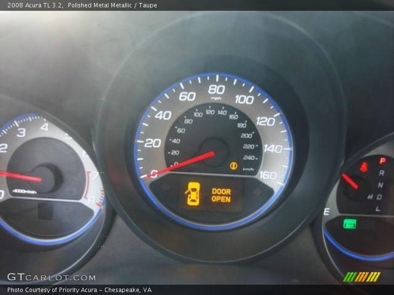 Polished Metal Metallic / Taupe 2008 Acura TL 3.2