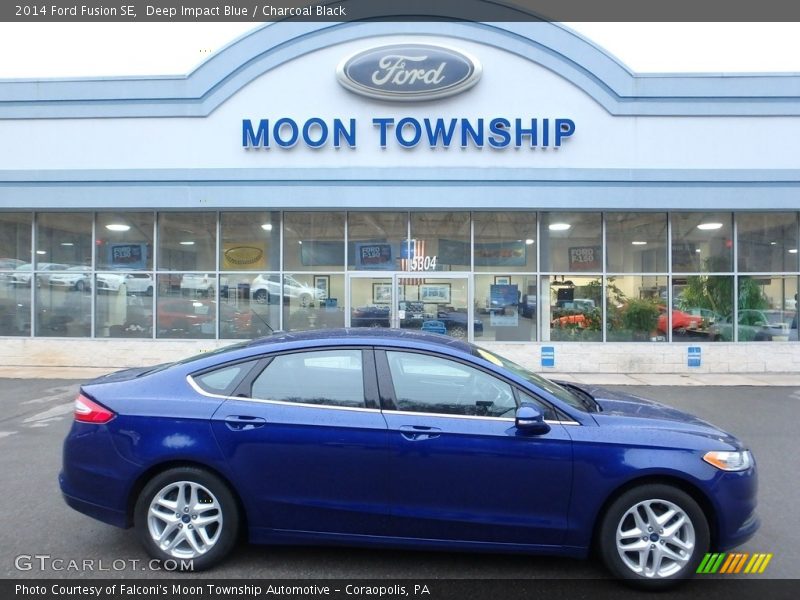 Deep Impact Blue / Charcoal Black 2014 Ford Fusion SE