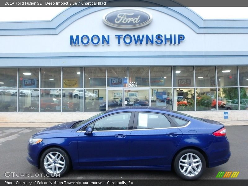 Deep Impact Blue / Charcoal Black 2014 Ford Fusion SE