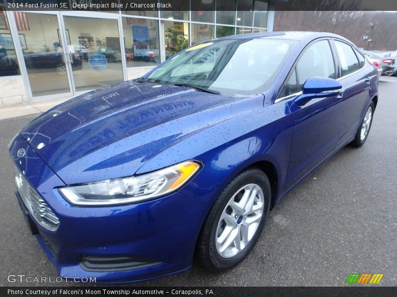 Deep Impact Blue / Charcoal Black 2014 Ford Fusion SE