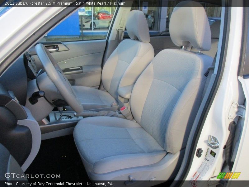 Satin White Pearl / Platinum 2012 Subaru Forester 2.5 X Premium