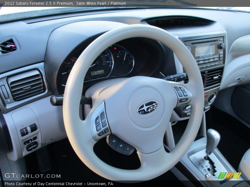 Satin White Pearl / Platinum 2012 Subaru Forester 2.5 X Premium
