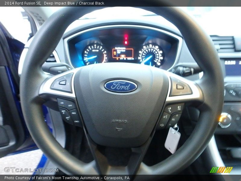 Deep Impact Blue / Charcoal Black 2014 Ford Fusion SE