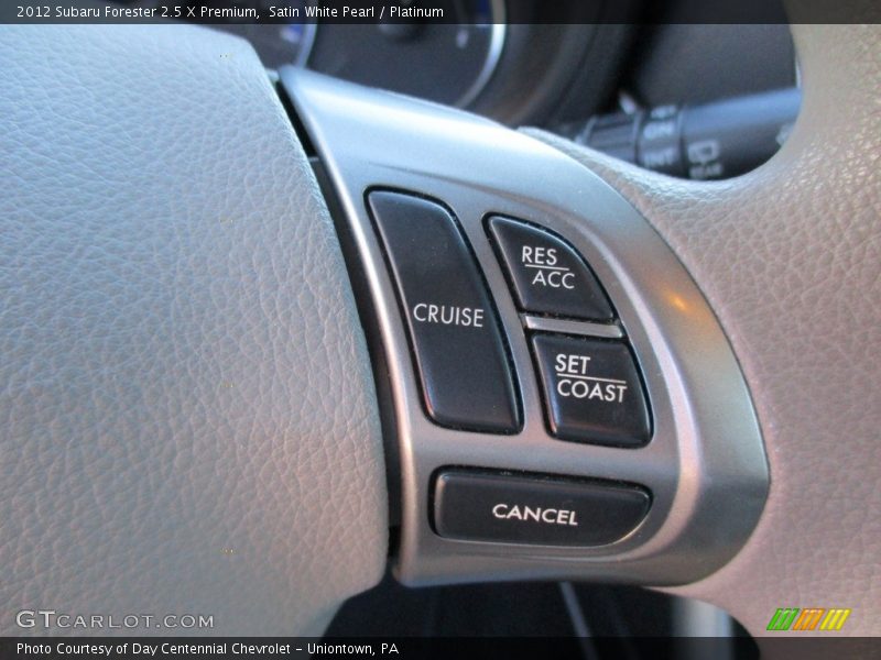 Satin White Pearl / Platinum 2012 Subaru Forester 2.5 X Premium