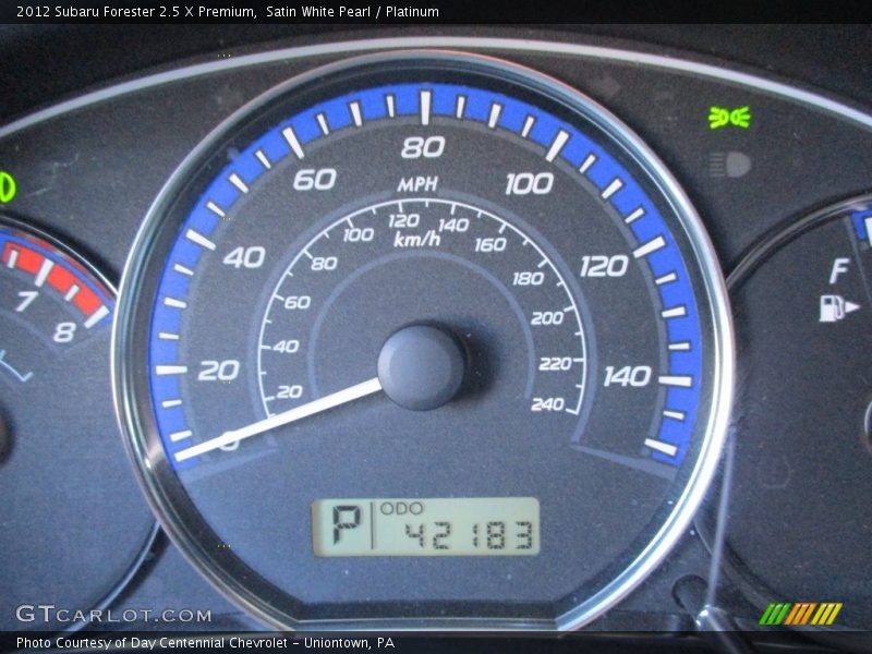 Satin White Pearl / Platinum 2012 Subaru Forester 2.5 X Premium
