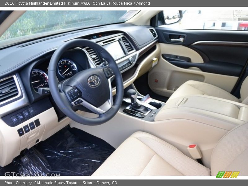 Almond Interior - 2016 Highlander Limited Platinum AWD 