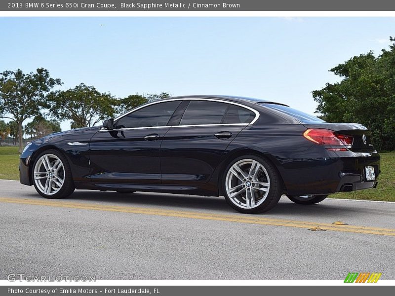 Black Sapphire Metallic / Cinnamon Brown 2013 BMW 6 Series 650i Gran Coupe