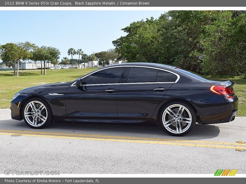 Black Sapphire Metallic / Cinnamon Brown 2013 BMW 6 Series 650i Gran Coupe