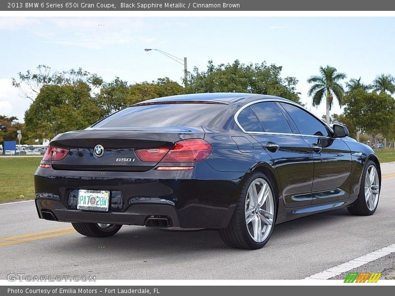 Black Sapphire Metallic / Cinnamon Brown 2013 BMW 6 Series 650i Gran Coupe