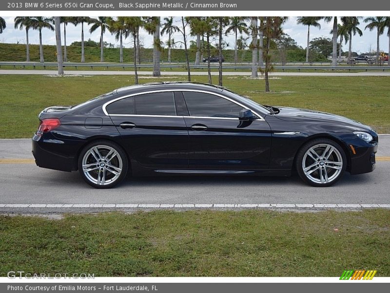 Black Sapphire Metallic / Cinnamon Brown 2013 BMW 6 Series 650i Gran Coupe