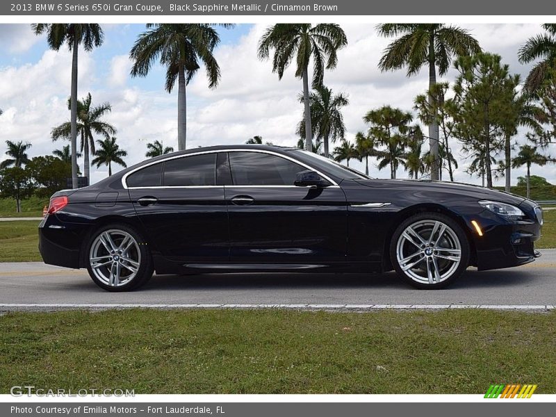 Black Sapphire Metallic / Cinnamon Brown 2013 BMW 6 Series 650i Gran Coupe