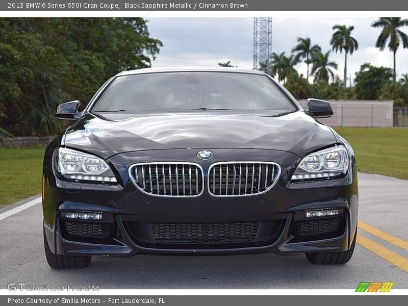 Black Sapphire Metallic / Cinnamon Brown 2013 BMW 6 Series 650i Gran Coupe