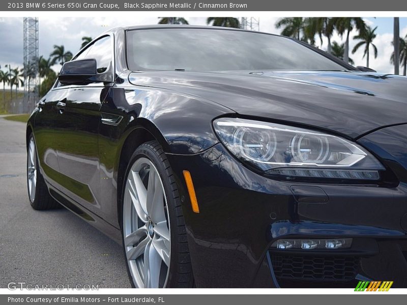 Black Sapphire Metallic / Cinnamon Brown 2013 BMW 6 Series 650i Gran Coupe