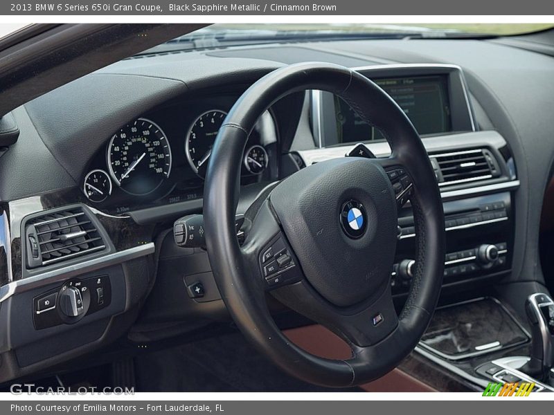 Black Sapphire Metallic / Cinnamon Brown 2013 BMW 6 Series 650i Gran Coupe