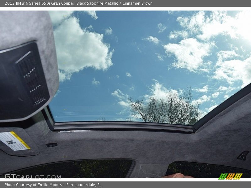 Sunroof of 2013 6 Series 650i Gran Coupe