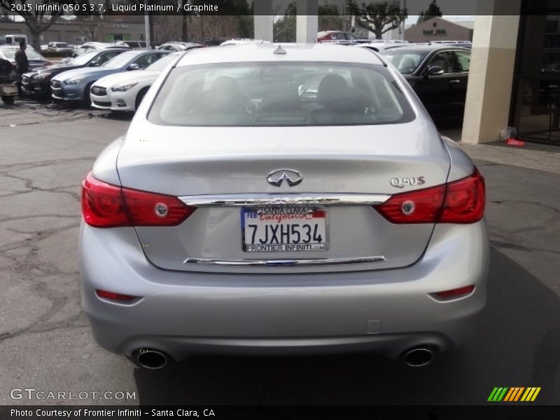 Liquid Platinum / Graphite 2015 Infiniti Q50 S 3.7