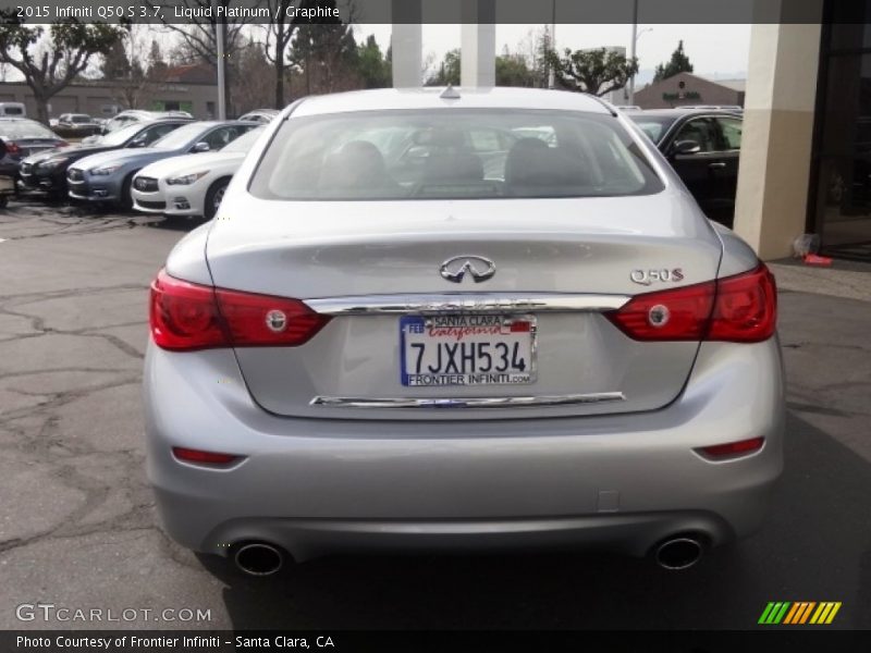 Liquid Platinum / Graphite 2015 Infiniti Q50 S 3.7