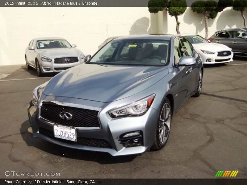 Hagane Blue / Graphite 2015 Infiniti Q50 S Hybrid