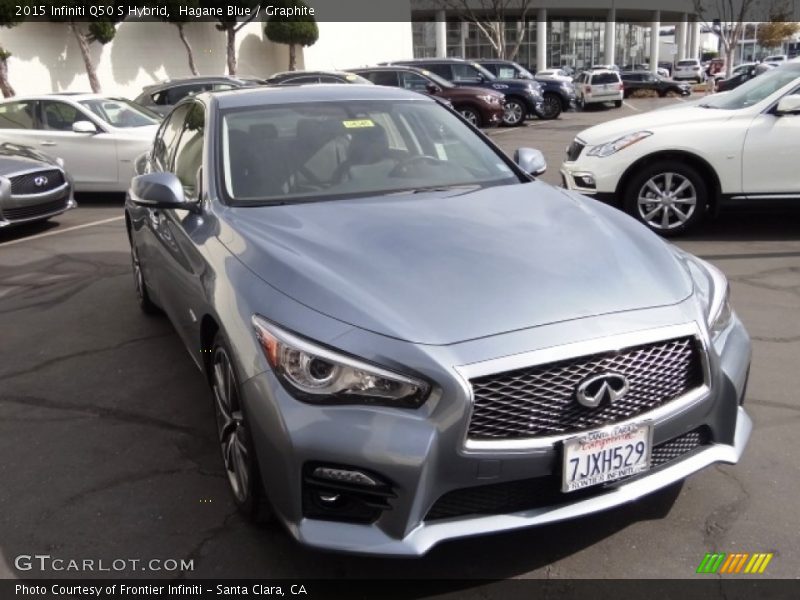Hagane Blue / Graphite 2015 Infiniti Q50 S Hybrid