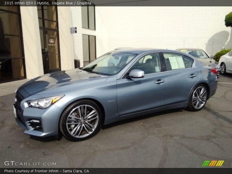 Hagane Blue / Graphite 2015 Infiniti Q50 S Hybrid