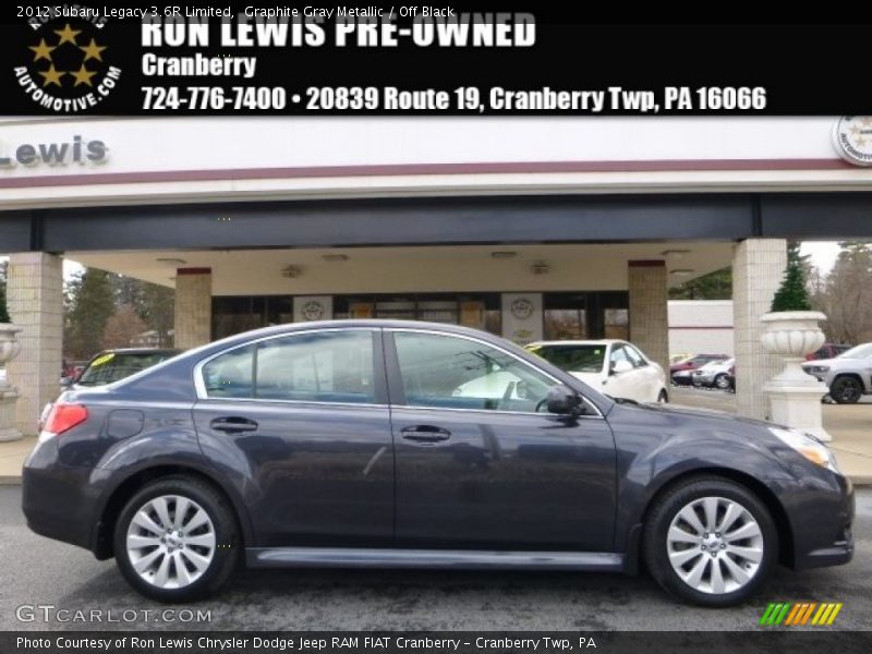 Graphite Gray Metallic / Off Black 2012 Subaru Legacy 3.6R Limited