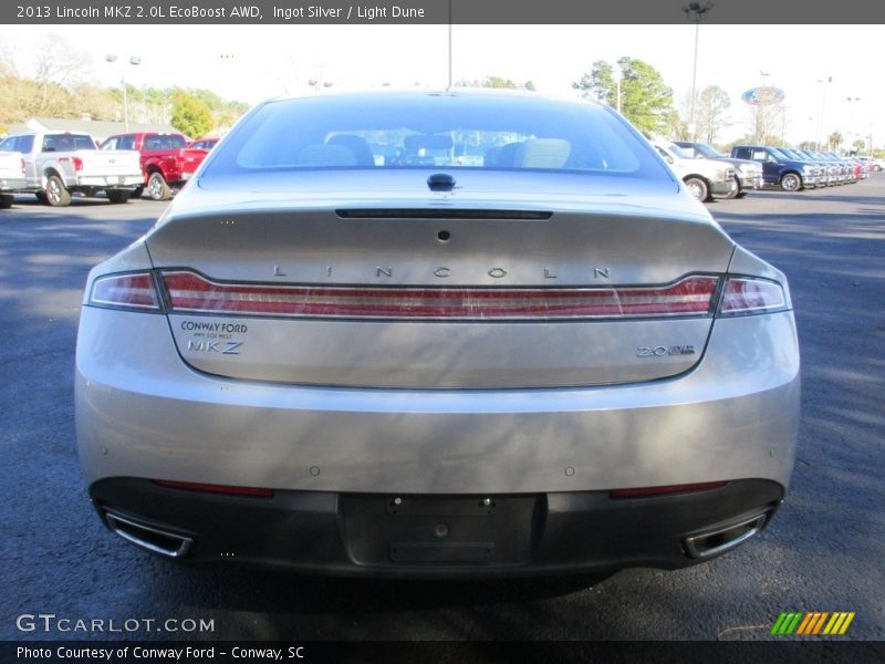 Ingot Silver / Light Dune 2013 Lincoln MKZ 2.0L EcoBoost AWD